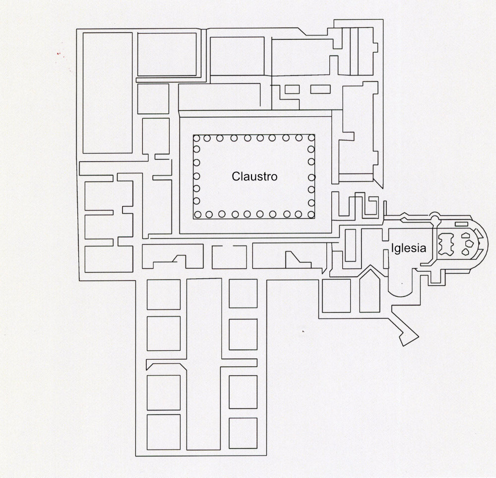 Plano del monasterio de ferreira de Pantón